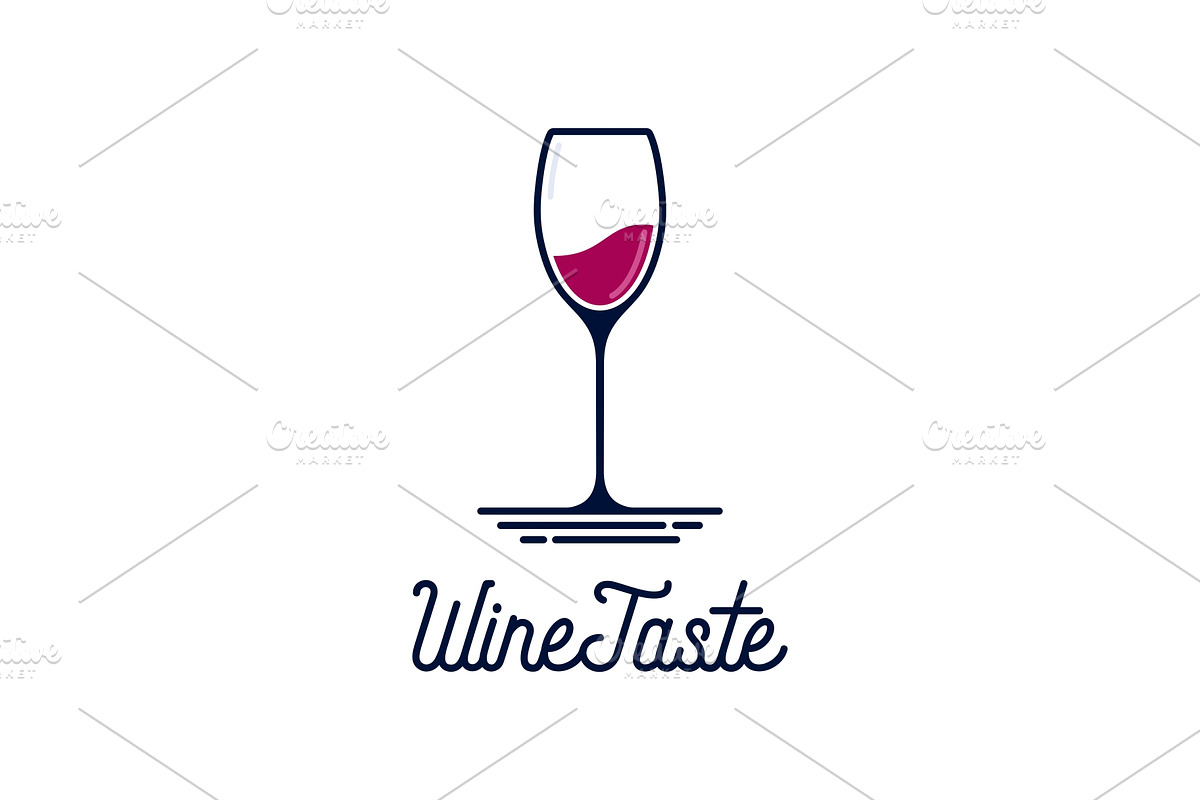 Wine logo design template. Red wine, a Branding & Logo Template by jundio studio