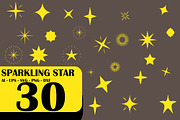 30 Sparkling Star design, an Object Graphic by Pikgura (Thumbnail 1 of 4)