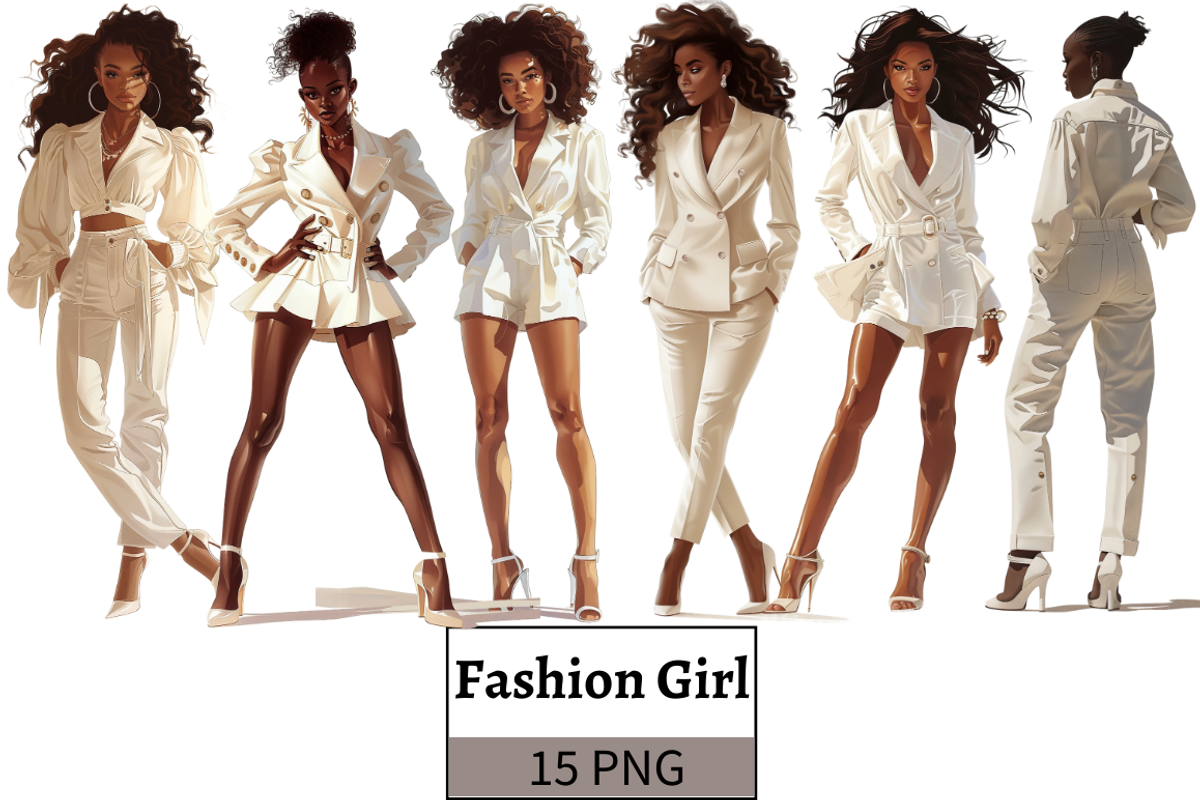Black Girl in White Clothes PNG, a Person Illustration by Mash Mash Stickers (Photo 1 of 9)
