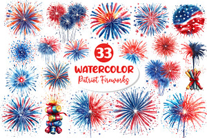 Patriot Fireworks, 4th of July Png, an Illustration by Dream Creation