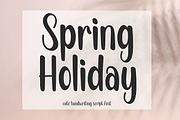 Spring Holiday, a Handwritten Font by Creative Writting (Thumbnail 1 of 6)