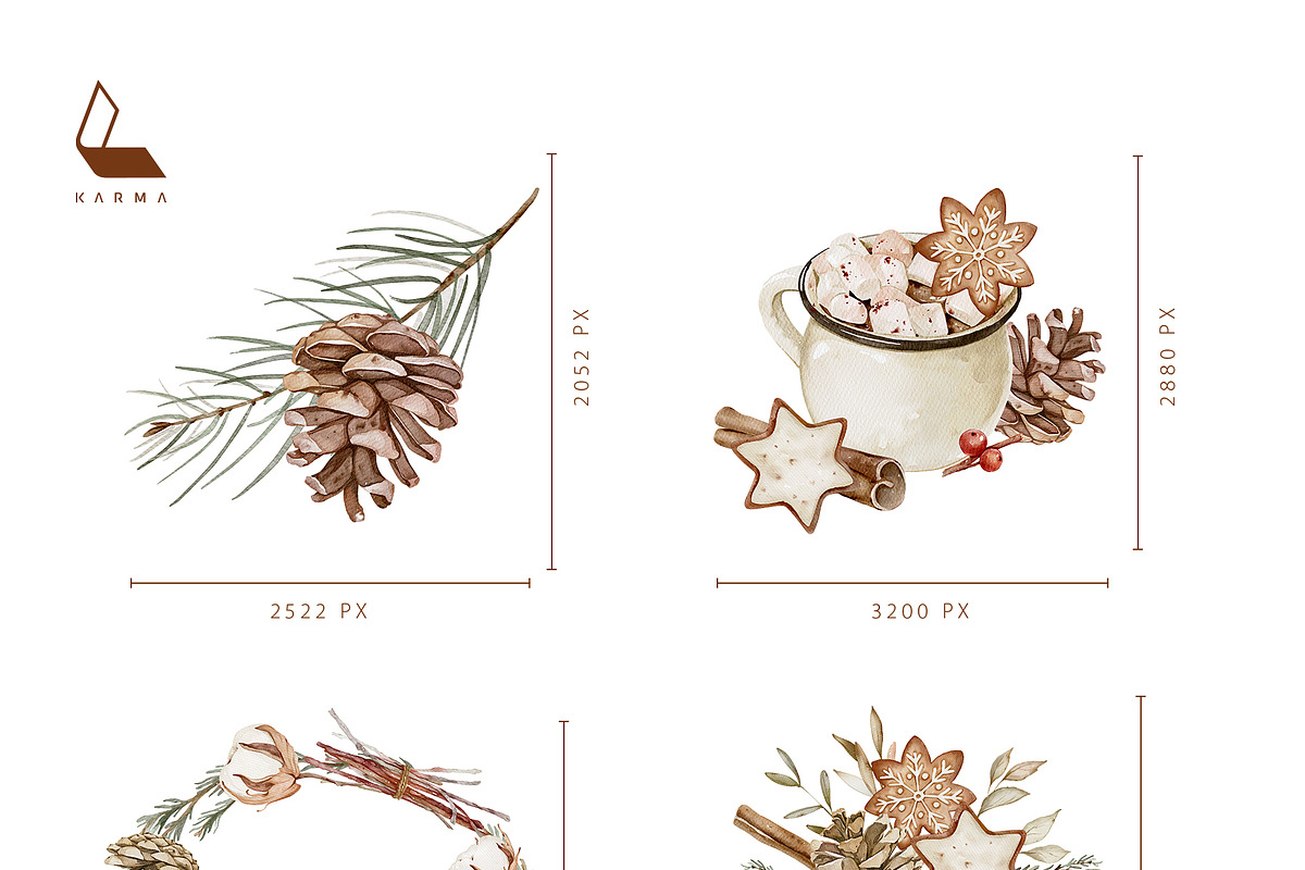 Merry & Bright Christmas Set, a Decorative Illustration by Karma (Photo 21 of 22)