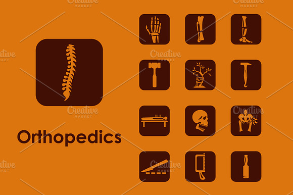Set Of Orthopedics Simple Icons