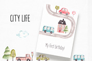 Cute City Life Clipart, an Illustration by YuliyaArtGarden (Thumbnail 4 of 9)