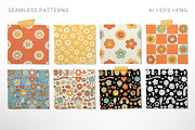 Groovy Hippie Collection, a Background Graphic by Martyshova (Thumbnail 14 of 16)