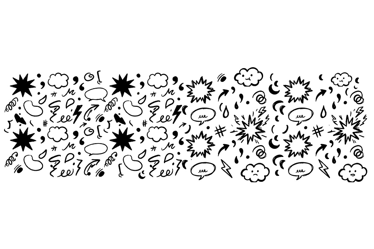 Hand Drawn Doodle Clipart Set, an Illustration by designvectx (Photo 1 of 3)