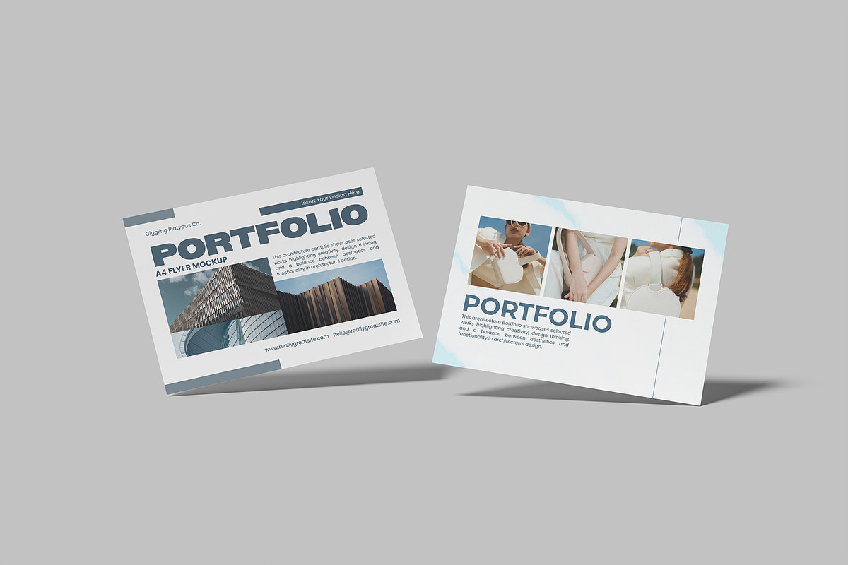 A4 Flyer Landscape Mockup, an Advertising Mockup by rizalamora (Photo 5 of 13)