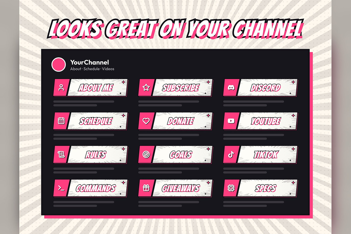 Anime Twitch & Kick Panels, an Object Graphic by Gear Store (Photo 5 of 12)