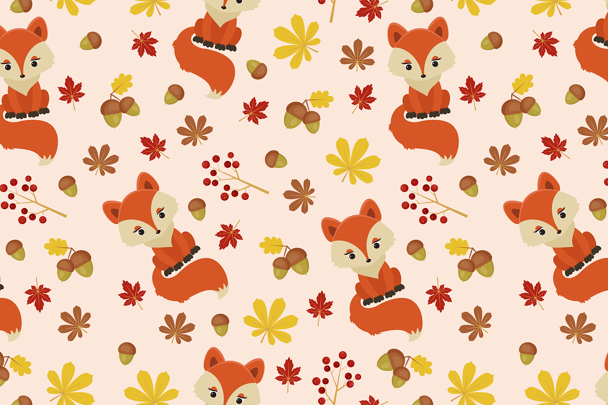 Fall Vector Seamless Patterns, a Pattern Graphic by Digitaliya (Photo 10 of 10)