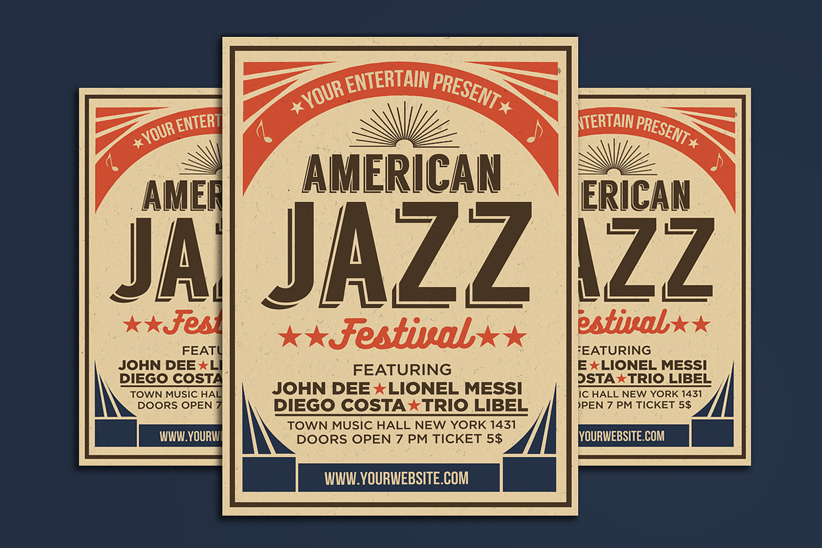 American Jazz Festival, a Flyer Template by Muhamad Iqbal hidayat (Photo 2 of 4)