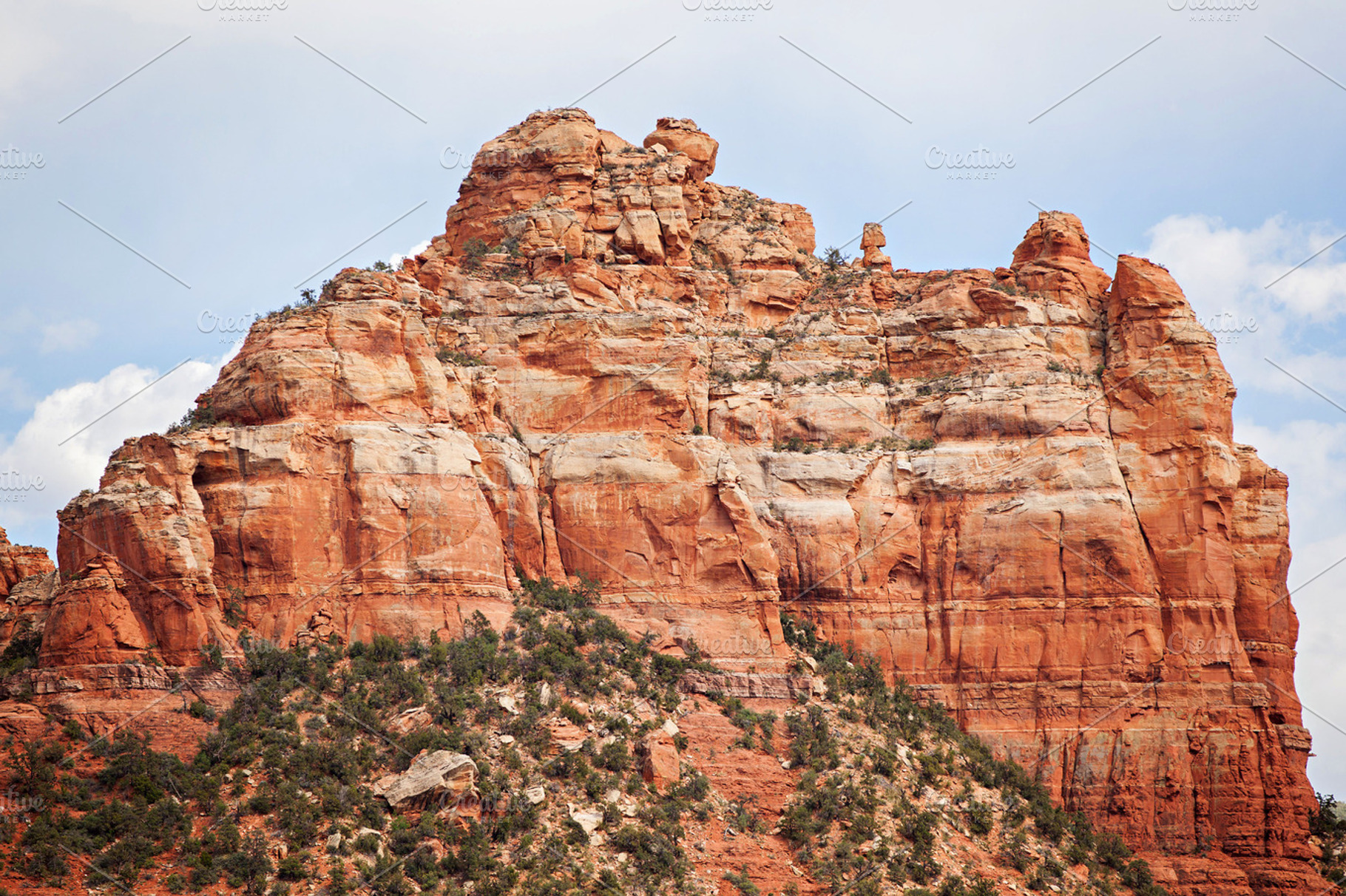 Rock Formation In Sedona Arizona Featuring Sedona Arizona And Desert