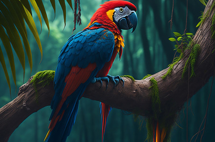 Macaws in their Rainforest Habitat, an Animal Photo by RolexStudio