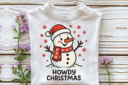 Howdy Christmas Snowman PNG, an Illustration by CraftArtStudio (Thumbnail 2 of 4)