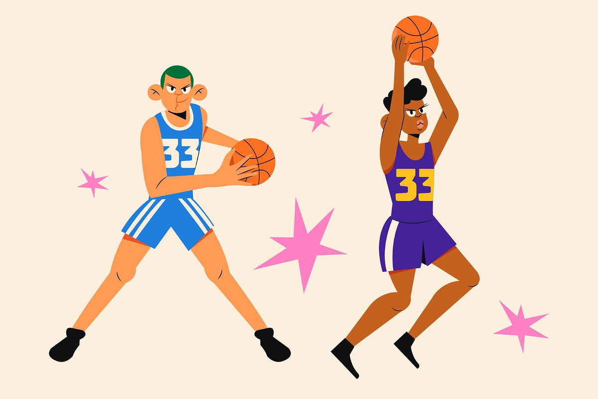 Basketball Player Asset Illustration, a Person Illustration by graphicook (Photo 2 of 3)