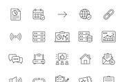 20 Marketing and Web Line Icons Set, an Outline Icon by SJ DESIGN (Thumbnail 2 of 2)