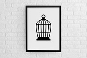 Bird Cage Silhouette SVG, an Object Illustration by newminddesign (Thumbnail 2 of 3)