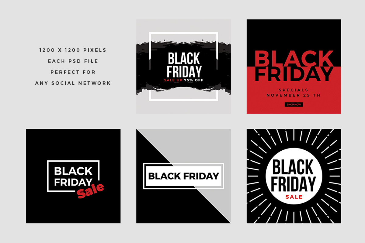 Black Friday Social Media Banner V2, a Social Media Template by MinimalStudioCo (Photo 5 of 6)