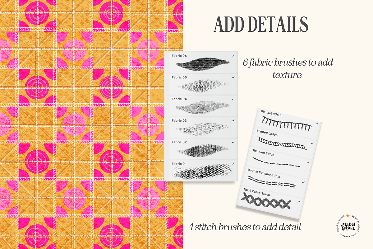 Quilt Creator Brush Set, a Brush Add-On by Mabel & Bea (Photo 5 of 7)