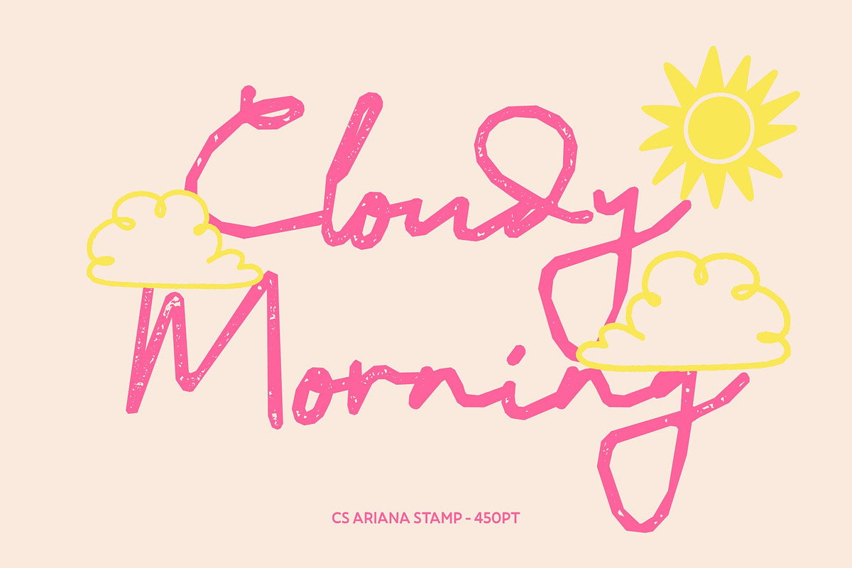 CS Ariana Stamp, a Script Font by Craft Supply Co. (Photo 2 of 8)