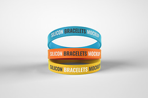 Silicone Bracelet Mockup Wristband