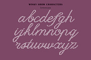 Winky Show Dotted Art Fashion Script, a Script Font by Struvictory.art (Thumbnail 7 of 9)