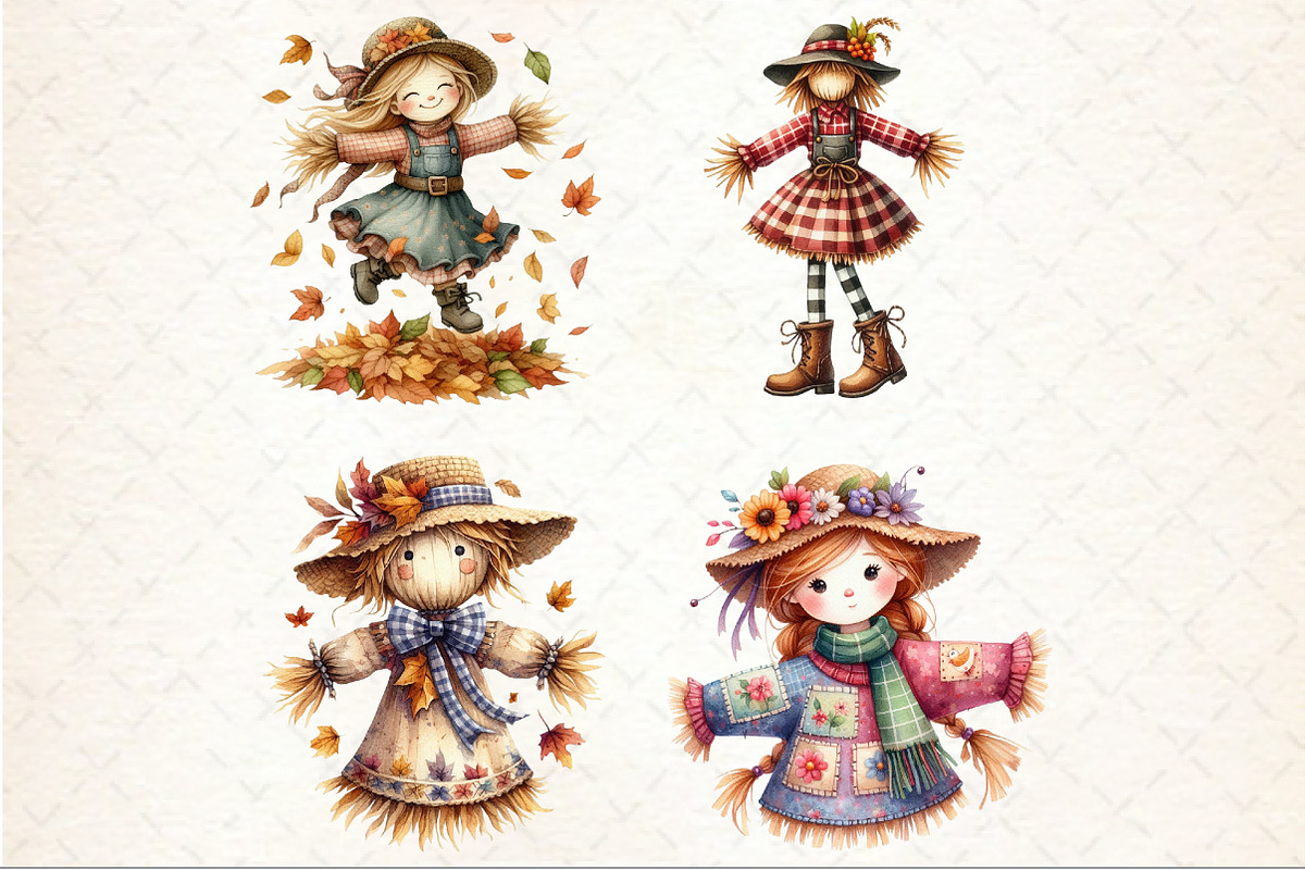 Scarecrow Girl Clipart, an Illustration by Rose Art (Photo 3 of 8)