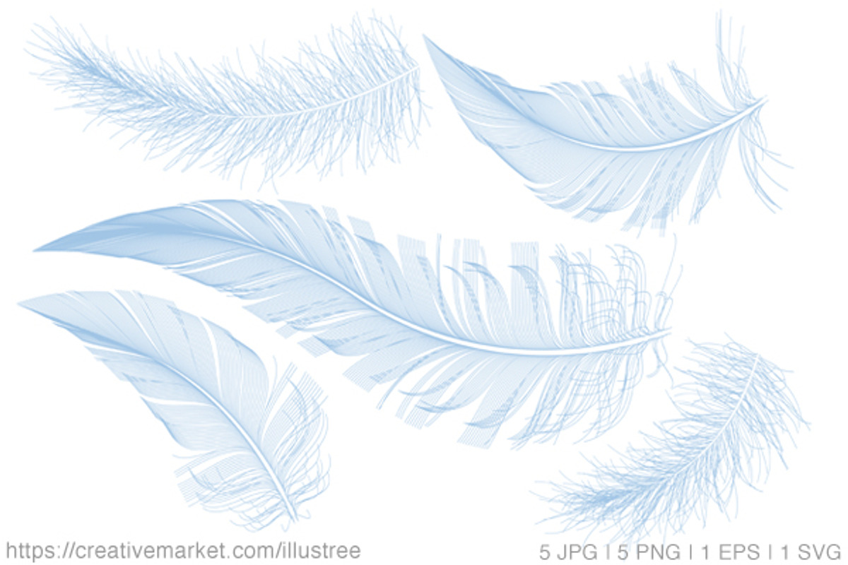 Blue feathers, an Illustration by Illustree (Photo 1 of 2)