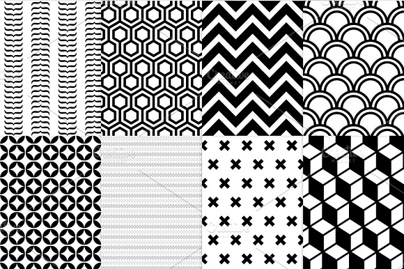 8 Geometric Seamless Patterns