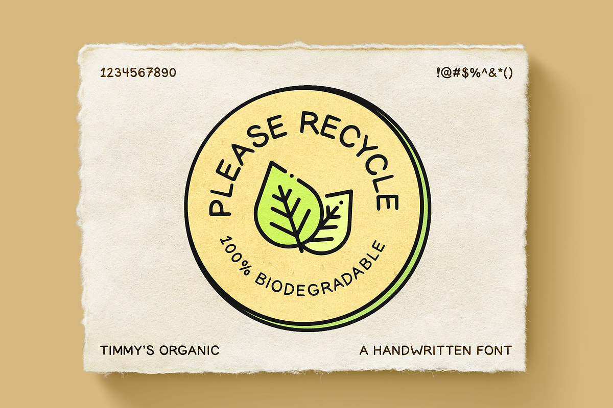Timmy's Organic Typeface