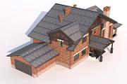 A Chalet house with a garage, an Architecture 3D Model by profdesign (Thumbnail 13 of 21)