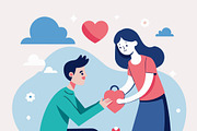 Couple heart-shaped plant, a Person Illustration by SouravDesign (Thumbnail 2 of 3)