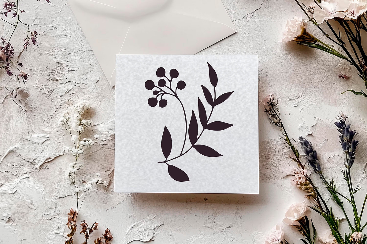 Wildflowers Silhouettes SVG, an Object Graphic by Dervik Art Store (Photo 4 of 7)