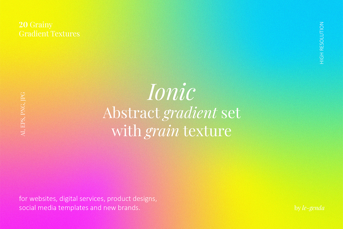 20 Ionic Gradients Set. Vol 4, a Texture Graphic by le-genda (Photo 1 of 11)