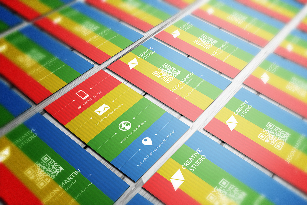Metro Colorful Business Card, a Business Card Template by bouncy (Photo 3 of 4)