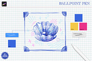Ballpoint Pen Brushes for Procreate, a Brush Add-On by Julia Dreams (Thumbnail 6 of 6)