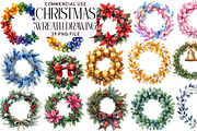 Christmas Wreath Drawing Clipart, an Illustration by Daily.Designs (Thumbnail 1 of 5)
