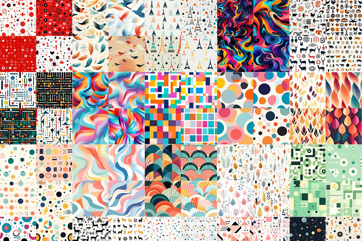 321 Midjourney Prompts for Patterns, a Pattern Graphic by Sevenstyles (Photo 5 of 10)