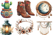 Watercolor Rustic Boho Clipart, an Illustration by Designking (Thumbnail 3 of 4)