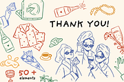 Whimsical bachelorette party clipart, a Decorative Illustration by Heartwarming Art (Thumbnail 14 of 14)