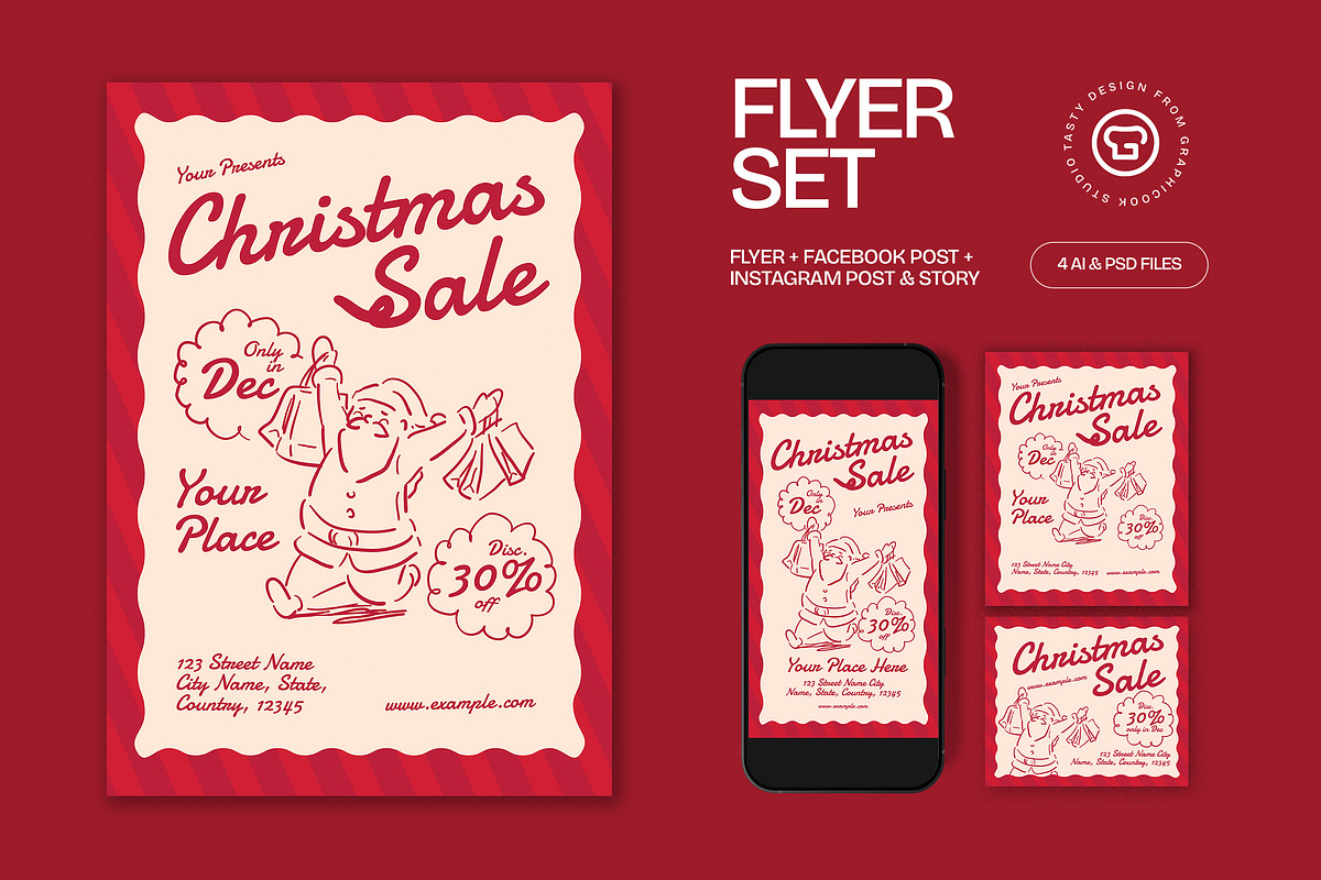 Christmas Sale Flyer, a Flyer Template by graphicook (Photo 1 of 3)
