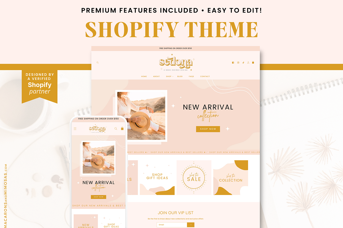 Boho Shopify Theme, a Shopify Template by Macarons and Mimosas (Photo 1 of 10)