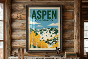 Aspen Colorado Vintage Wall Art, an Object Graphic by Image for Sale (Thumbnail 1 of 3)