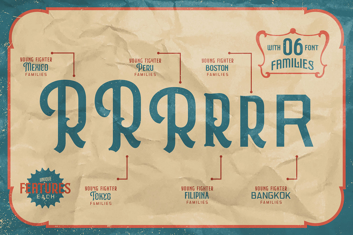 Young Fighter Vintage Display, a Serif Font by alit design (Photo 7 of 21)