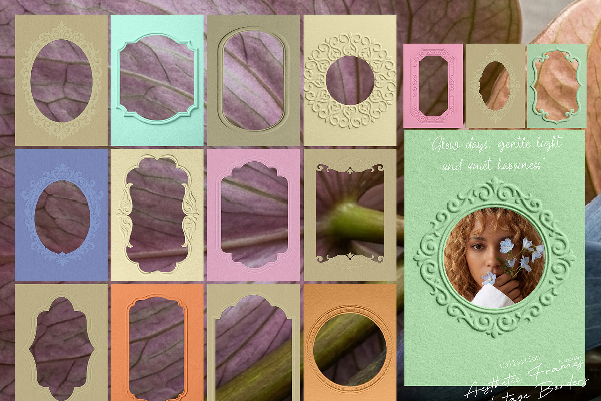 Embossed Paper Aesthetic Frames, an Object Graphic by DreamoraArt (Photo 6 of 12)