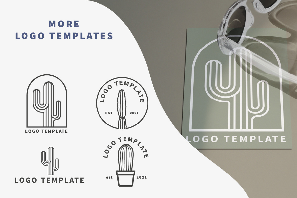 Unique Cacti Logos & Illustrations, a Branding & Logo Template by Salty Sweet Creative (Photo 4 of 5)