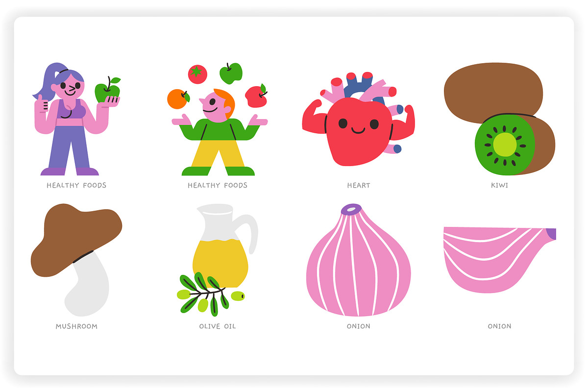 Healthy Foods, a Food Illustration by monkik (Photo 6 of 14)
