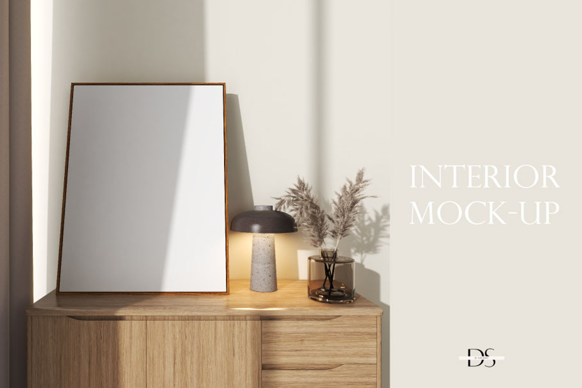 PSD frame mockup for wall art, a Print Template by DSTUDIO888 (Photo 1 of 4)