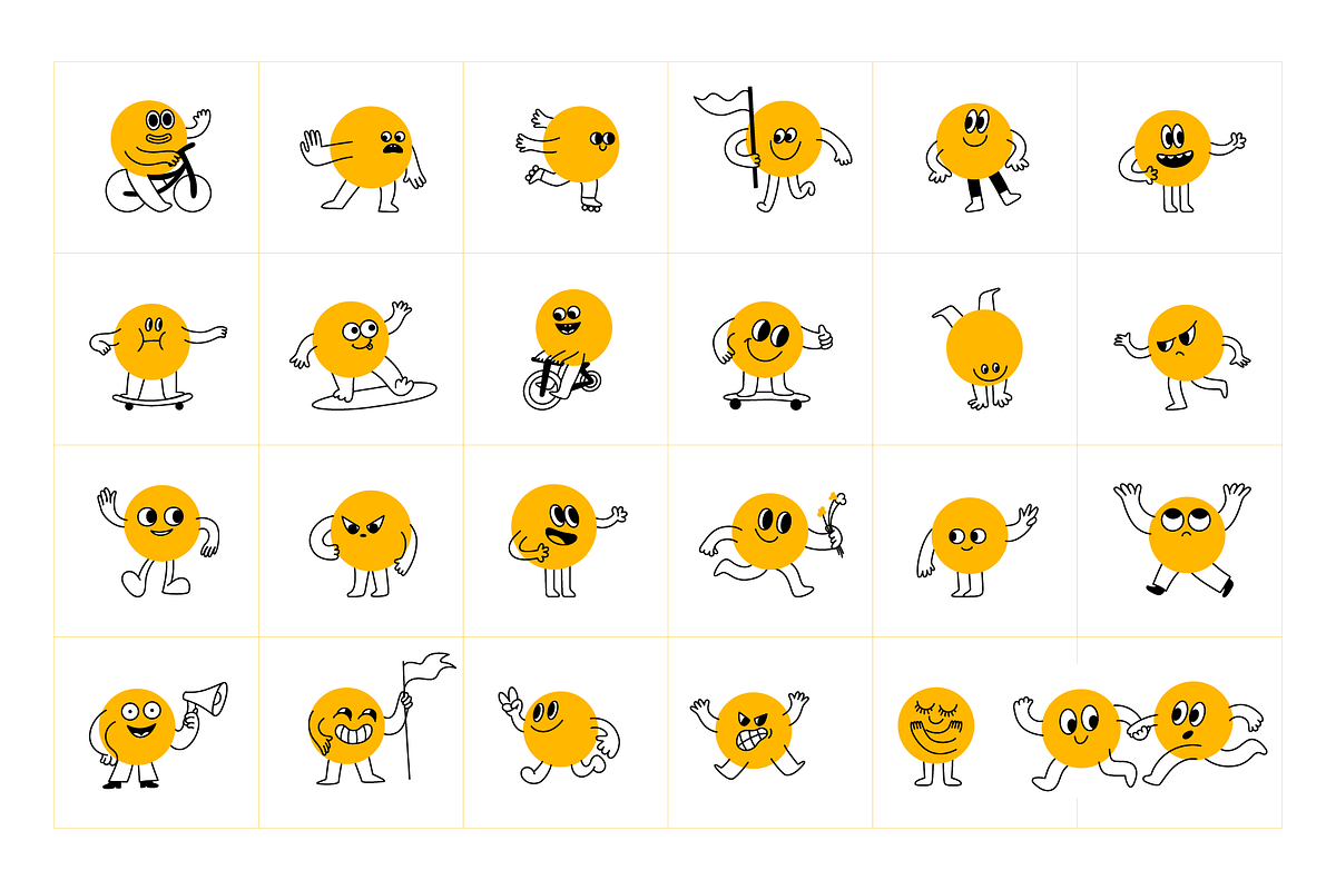 Doodles, vector funny mascots, a Graphic by venimo (Photo 3 of 9)