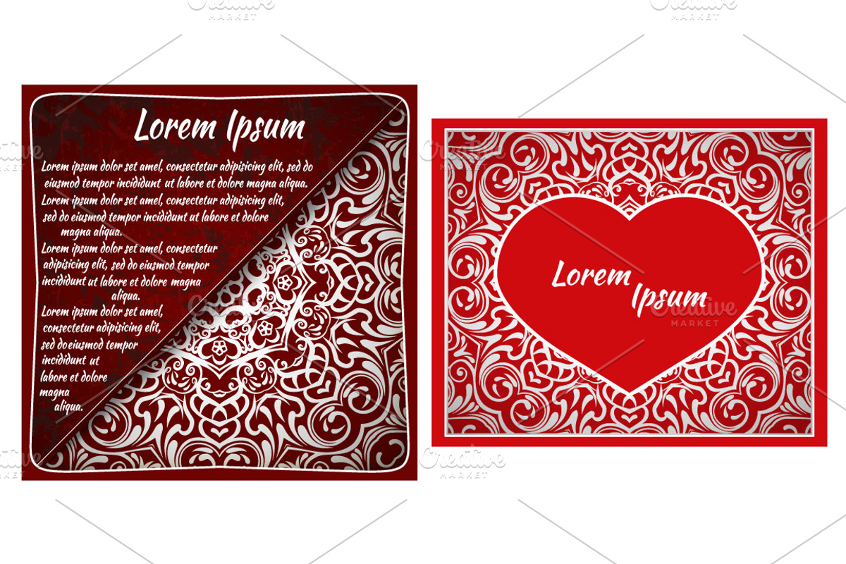 Set of wedding 28 elements, an Invitation Template by BEZIL-ART (Photo 4 of 15)