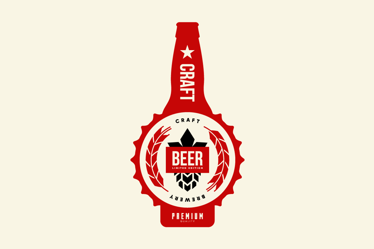 Craft beer brewery vector logo, a Food Illustration by provector (Photo 1 of 3)